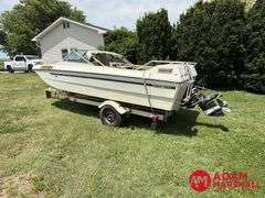 1976  Mark Twain Marin  V-Hull Boat w/Trailer - 16FT