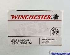 Winchester Target 38 Special - 130 Gr FMJ (5 X 50)
