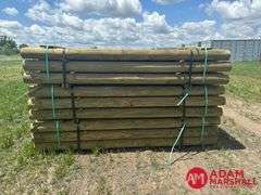 (72) Southern Yellow Pine Copper Treated Posts (sold 72 x bid)
