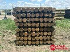 (80) Southern Yellow Pine Copper Treated Posts (sold 80 x bid)