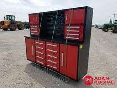 Unused Steelman Tool Box - Red - 18 Drawer & 4 Door, 87"W x 22"D x 67"H