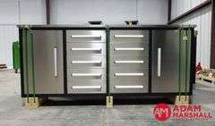 Unused Steelman Tool Box - Stainless Steel, 10 Drawer & 2 Door, 88" W x 24"D x 36"H