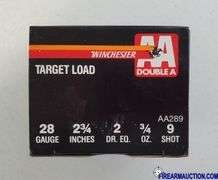 Winchester AA Target Load - 28 GA, 2-3/4", 9 Shot (4 X 25)