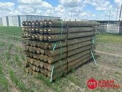 (72) Southern Yellow Pine Copper Treated Posts (sold 72 x bid)