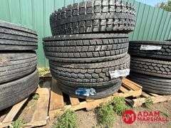(4) Semi Tires – 3 New, 1 Recap - R24.5