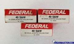 Federal Hi-Power 40 S&W - 180 Gr JHP (3 X 50)