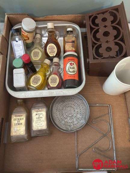 Old Bottles, Cookie Press, Bread Pans, Nut Crackers, Old Metal Canisters & More