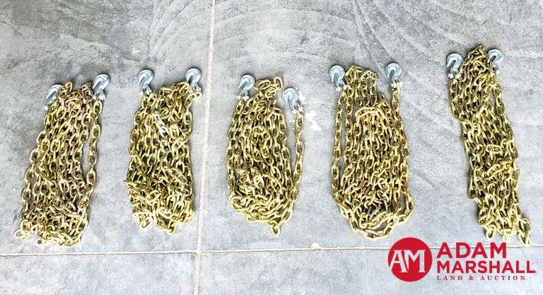 (5) Unused Greatbear 5/16" 20 Ft G70 Chains