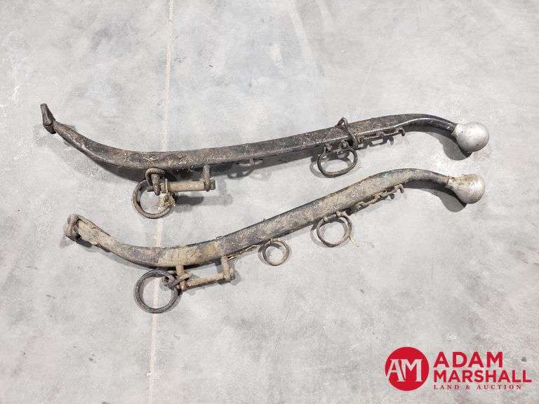 (2) US Army Hames w/ Brass Caps