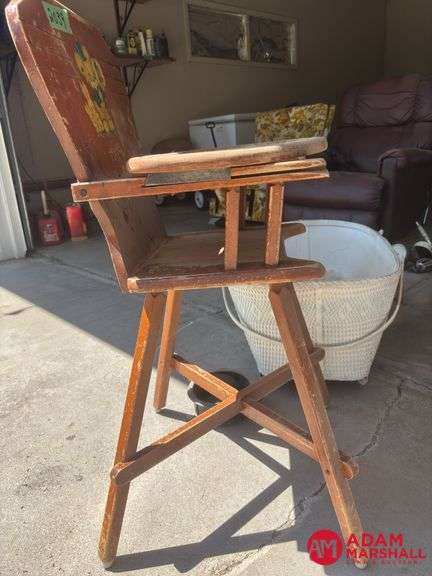 Wooden Highchair, Wooden Potty Chair & Bassinet