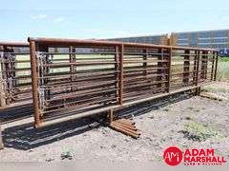 6 - 24FT. Free Standing Panels, 2 3/8 (Inside Dimension) Pipe, Sold 6 X Bid