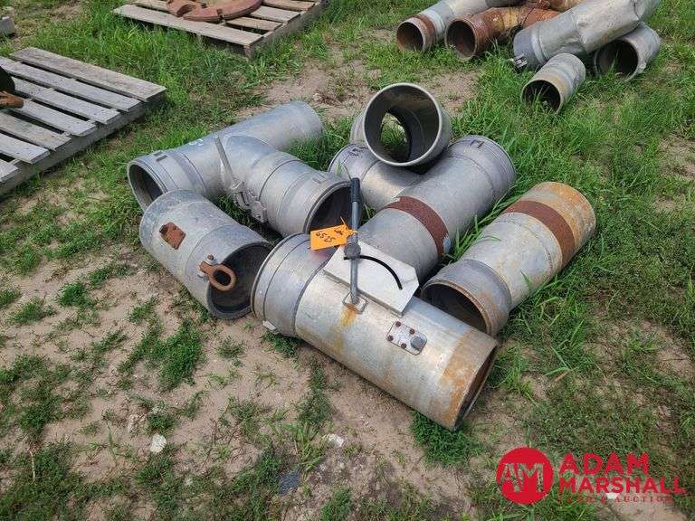 (6) Various Aluminum Pipe Fittings - 10IN