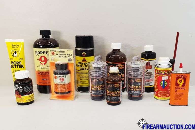 (12) Assorted Grease, Cleaner, Oil, Bore Shine, Lead Remover,Solvent, Etc - * Some Partial Contents
