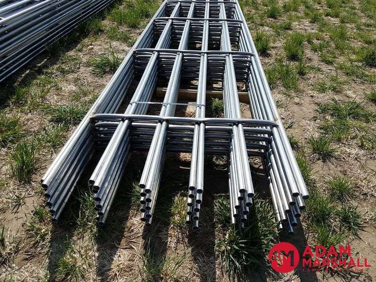 New 20 ft. continuous fence panels, 6 bar, (#2 Pipe) sold 10 x bid