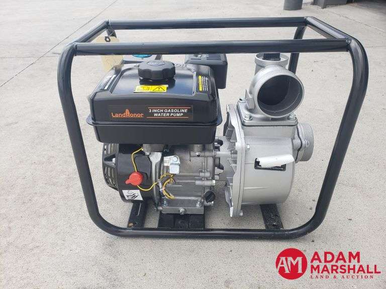 Unused Land Honor  Industrial Model LHR-TWP80 Gasoline 3" Semi-Trash Water Pump