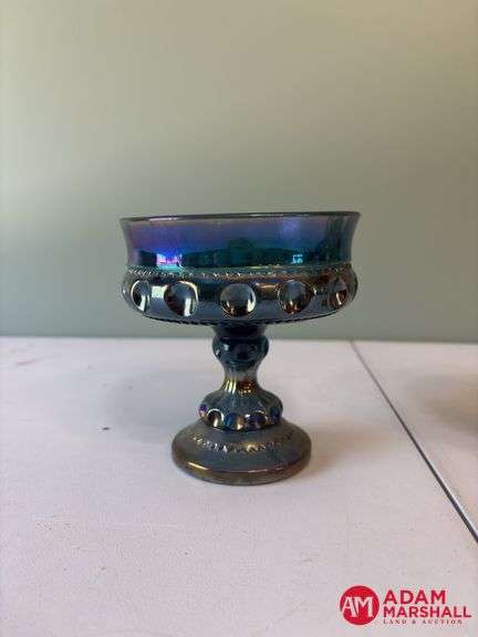 2 Carnival Glass Candy Dishes