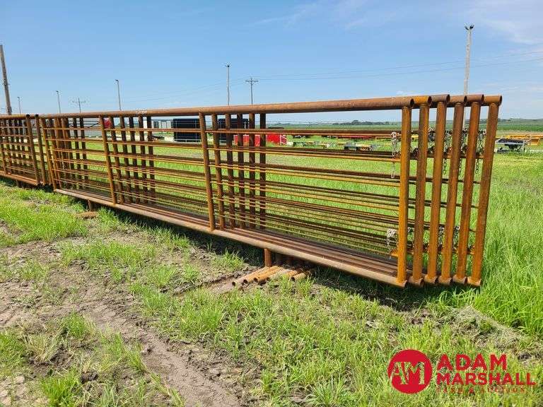 6 - 24FT. Free Standing Panels, 2 3/8 (Inside Dimension) Pipe, Sold 6 X Bid