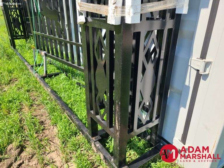 Unused 20FT Iron Gate w/ Pillars