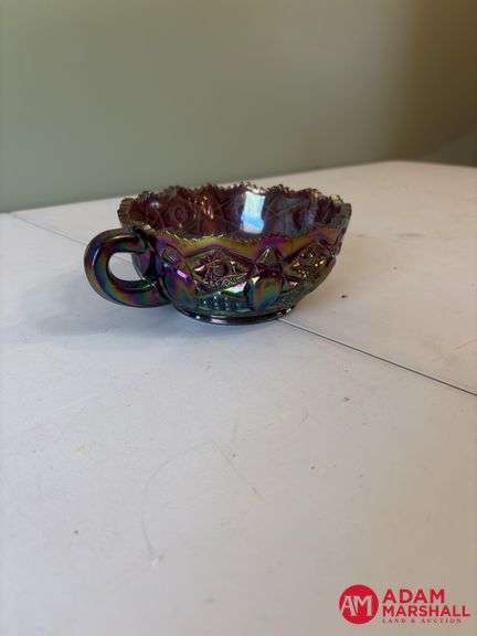 Purple Carnival Glass Dish