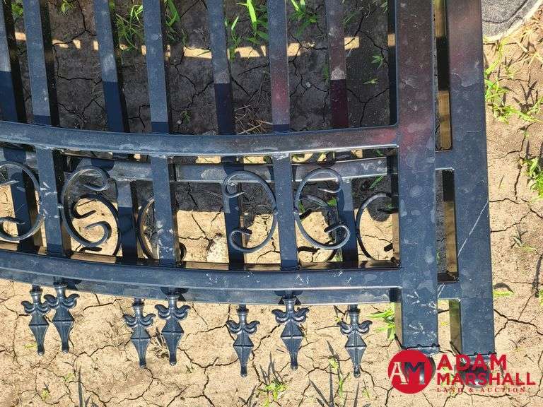 Unused 14FT Bi-Parting Iron Gate with Deer Artwork