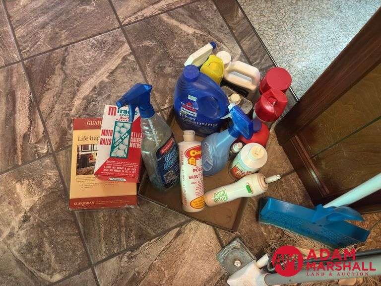 Misc. Cleaning Items, Vacuum, Ironing Board & More