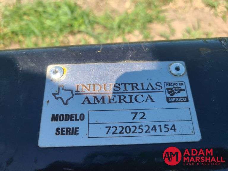 Unused Industrias America Bucket For Skid Steer - 72IN