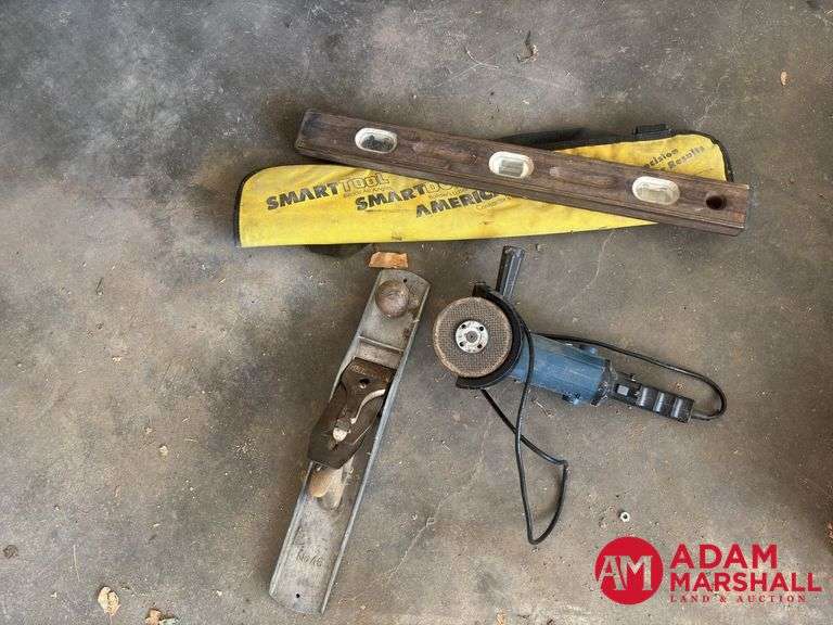 Plane, Angle Grinder & Level