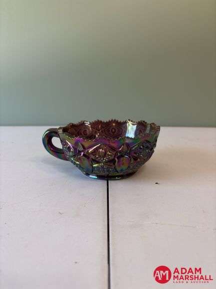 Purple Carnival Glass Dish