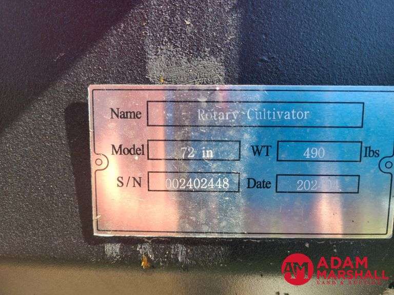 Unused 2024 Greatbear Rotary Tiller for Skid Steer - 72IN
