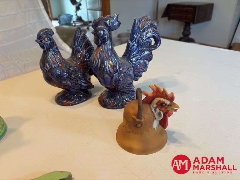 Glass & Wooden Chickens