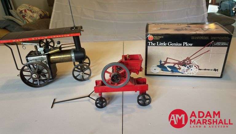 Mamod Steam Tractor, Cast Iron Tractor & Little Genius Plow