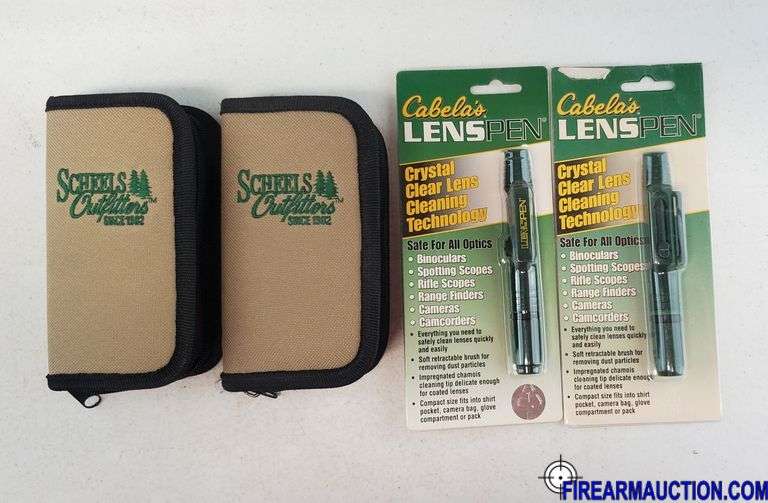 (2) Cabela's Lens Pens & (2) Scheel's Lens Cleaning Kits