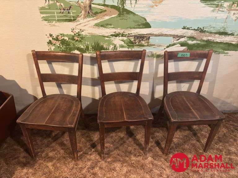 3 Wooden Chairs