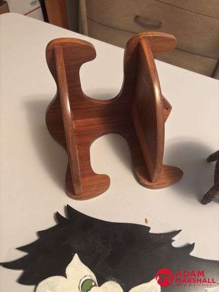 Childs Wooden Chair & Various Wooden Decor
