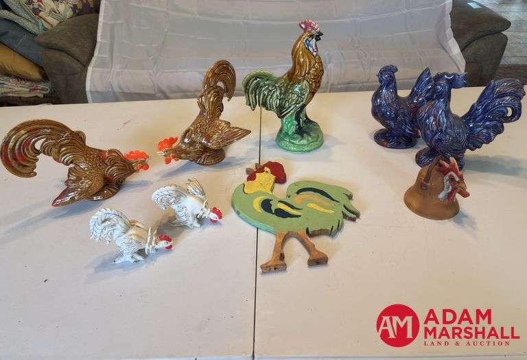 Glass & Wooden Chickens