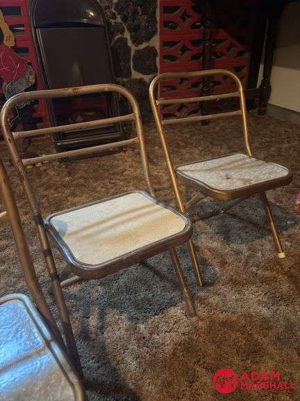 Kids Vintage Table and 3 Folding Chairs