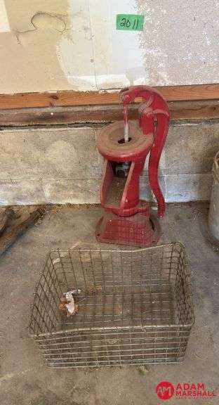 Pitcher Pump & Wire Basket