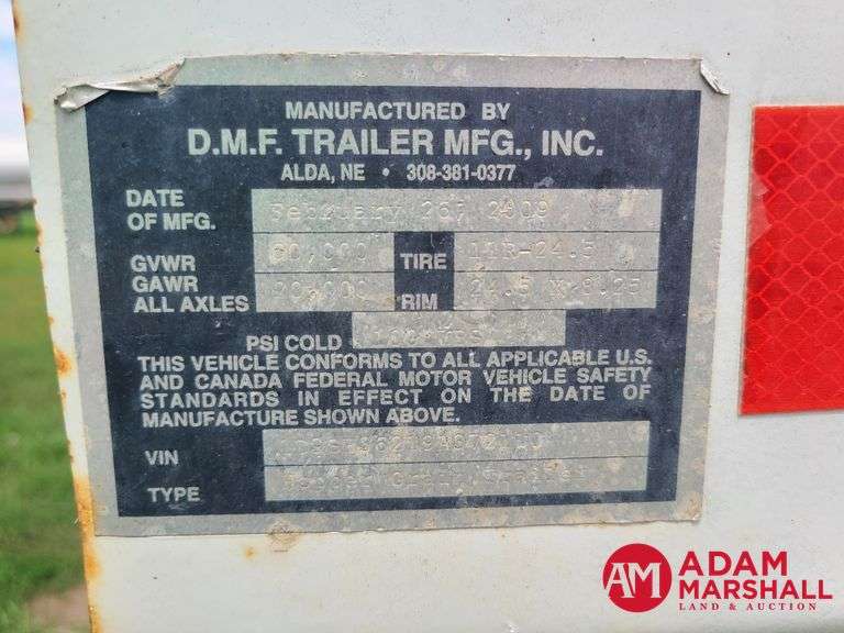 2009  DMF  Hopper  Grain Trailer - 32FT