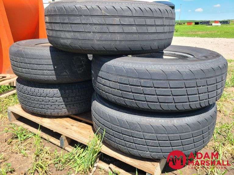 (5) 15 IN 6-Hole Trailer Wheels & Tires
