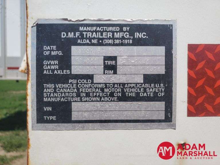 2012  DMF  Hopper Grain Trailer - 32FT