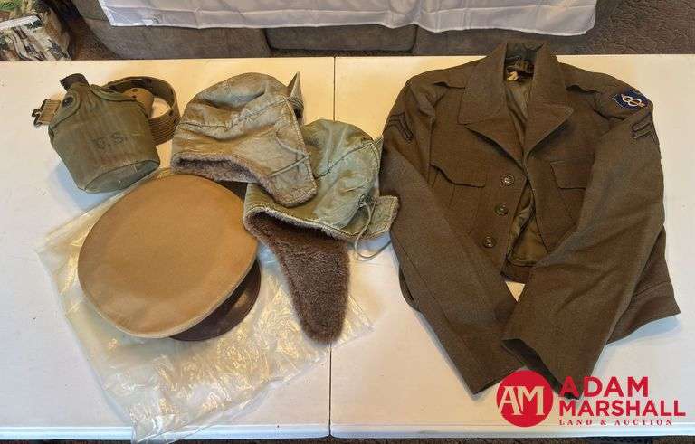 U.S. Military Canteen, Field Caps, Military Cap, & Army Jacket