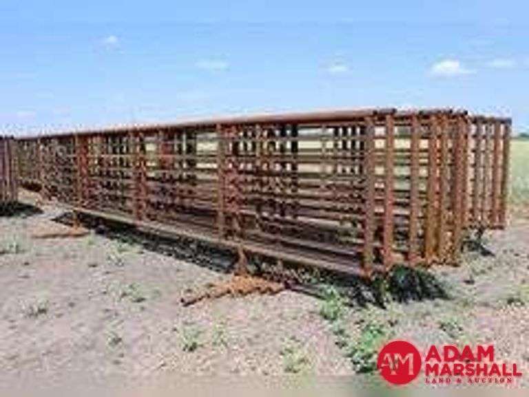 6 - 24FT. Free Standing Panels, 2 3/8 (Inside Dimension) Pipe, Sold 6 X Bid