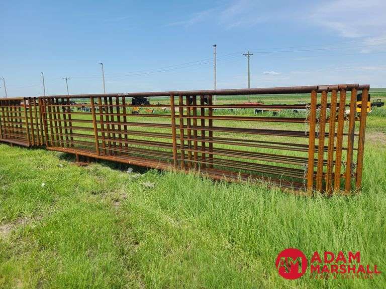 6 - 24FT. Free Standing Panels, 2 3/8 (Inside Dimension) Pipe, Sold 6 X Bid