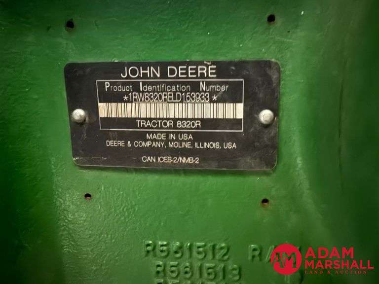 2020  John Deere  8320R  MFWD Tractor
