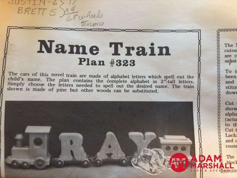 Wooden Name Train Pieces