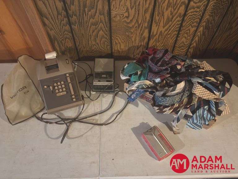 Adding Machine, Radio, Recorder and Mens Ties