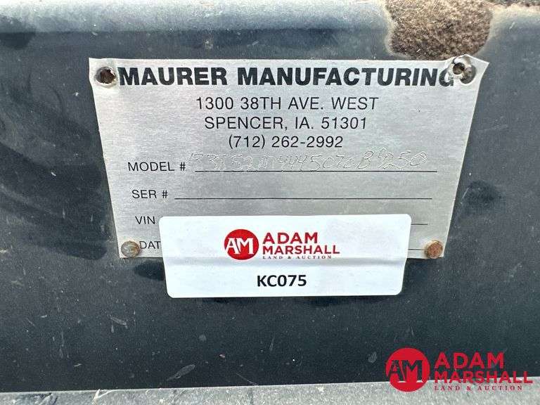 2013  Maurer Manufacturing  M38  Header Trailer