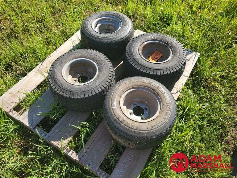 (4) Used Golf Cart Wheels & Tires