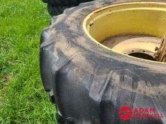 (2) Tractor Tires w/ Hubs - 18.4-38