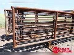 6 - 24FT. Free Standing Panels, 2 3/8 (Inside Dimension) Pipe, Sold 6 X Bid